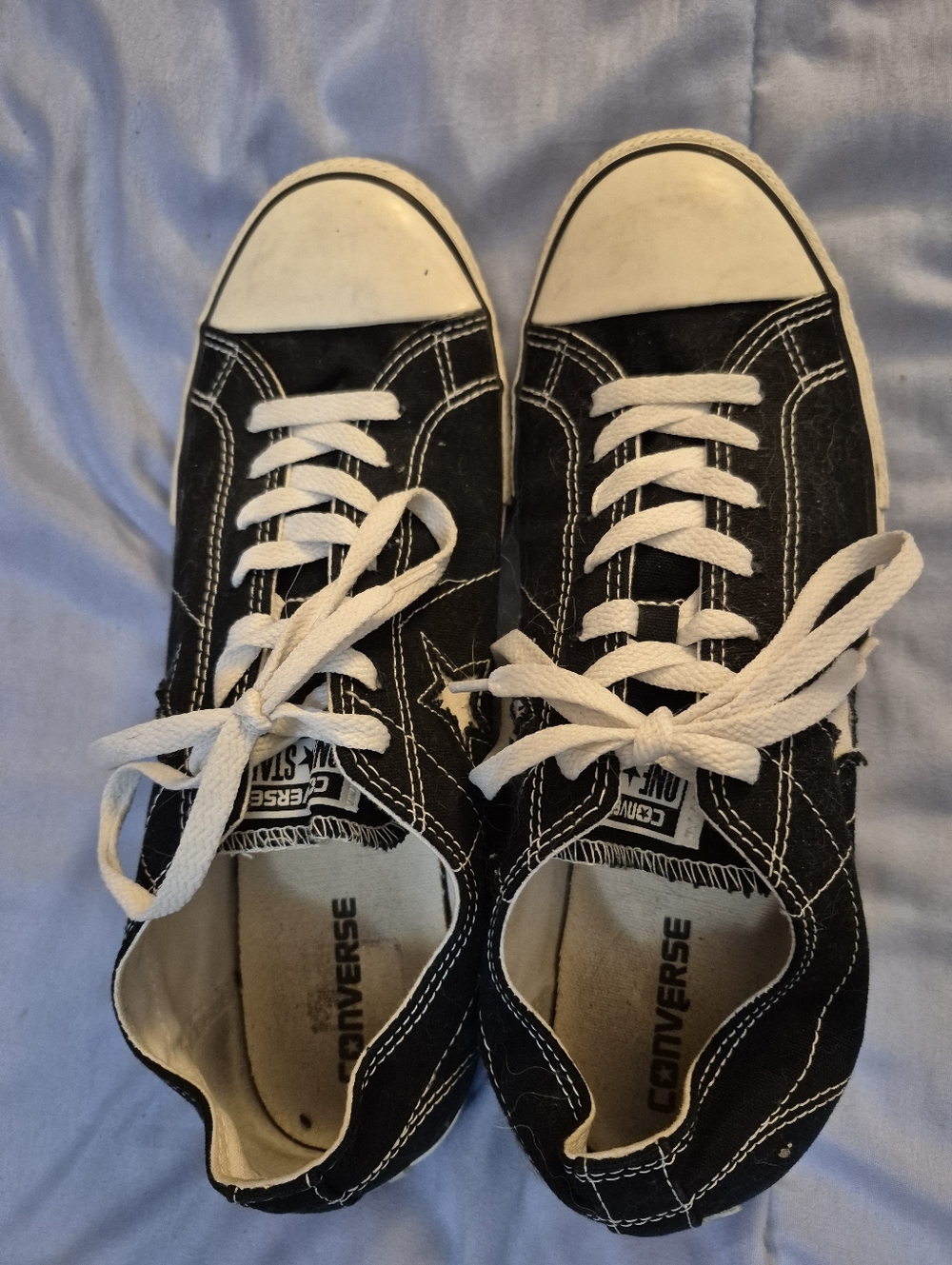 Converse Black and White Low-Top Canvas Sneakers